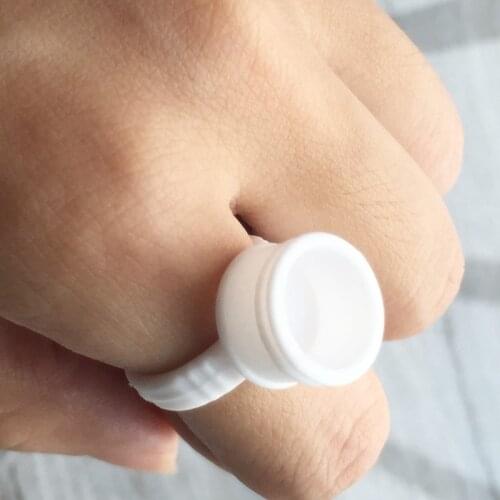 100pcs Disposable Permanent Makeup Ring No Divider Medium Size Tattoo Ink Eyebrow Lip Tattoo Pigments Holder Rings Container/Cup