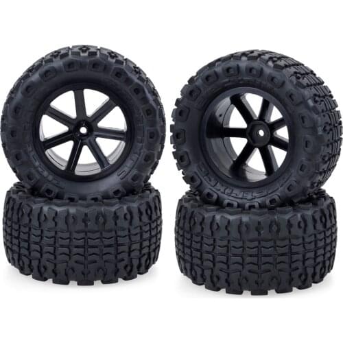 4PCS Desert Truck Wheels Tires 110MM 112MM RC Rubber Sponge Tires Tyre Rim Wheels Tires 12mm Hub Hex For RC 1/10 Car Off Road