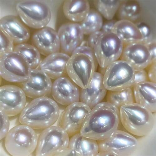 5pcs/lot water drop shape genuine natural pearl high luster jewelry making top material beads