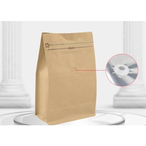 500pcs/lot 1/2 Pound Coffee Bean Pouch With One Way Valve Aluminum Foil Zip Lock Packaging Coffee Bean Bag Food Storage Bags