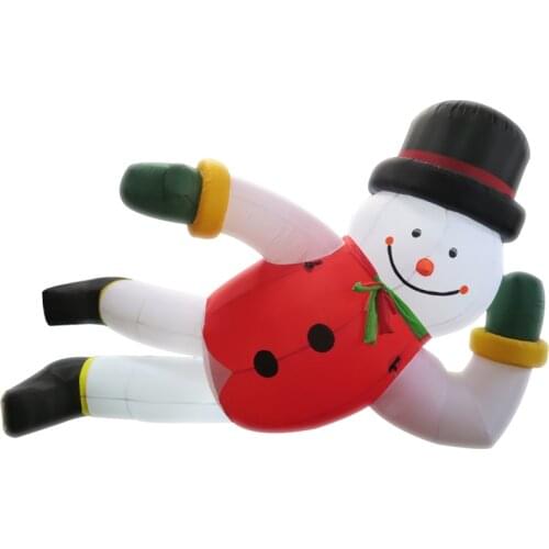 6m/20ft Giant LED Inflatable Snowman Christmas with Light Christmas Snowman Inflatable Model Balloon Festival Venue Layout Props