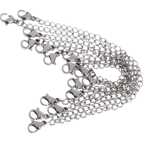 8Pcs Link Chain Tail Extender Jewelry Finding For Necklace Bracelet DIY Craft
