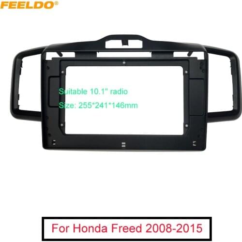 FEELDO Car Stereo 10.1" Big Screen Fascia Frame Adapter For Honda Freed 2Din Dash Audio Fitting Panel Frame Kit