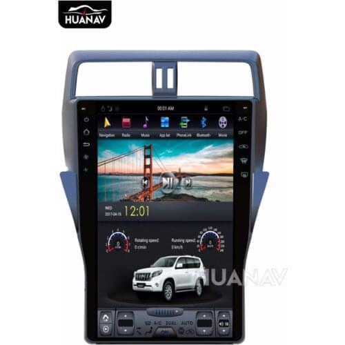 Supper Tesla style Car GPS Navigation Head Unit Android6.0 Car DVD player GPS navigation for TOYOTA Land Cruiser Prado 150 2018