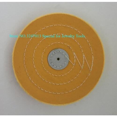 Free Shipping 2 pcs Yellow Cotton Clothes Bu ff Wheel for Jewelry Polishing