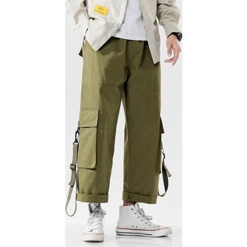 Novel Mens Harem Pants Casual Man Ribbon Jogging Pants Streetwear Sweatpants Male Fashion High Quality Pants Large size M-5XL