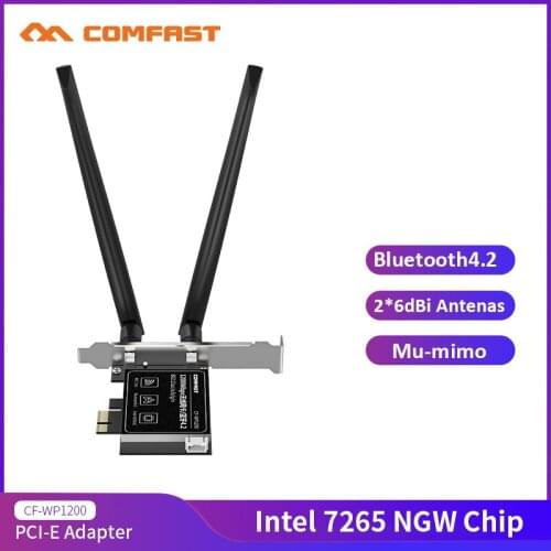Comfast 1200Mbps Gigabit Dual Band 802.11AC 5Ghz Wireless Wlan Wi-Fi Card Adapter Bluetooth 4.2 Wireless wifi card CF-WP1200