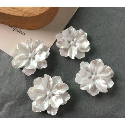 Acrylic Flowers 10pcs Lmitation Pearl Material Loose Beads For DIY Bracelets Necklaces Childrens Jewelry Making Supplies