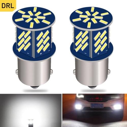 2x 1156 BA15S P21W S25 LED Car Daytime running light Reverse Light For Nissan Qashqai Almera Juke Tiida X-Trail Note Primera