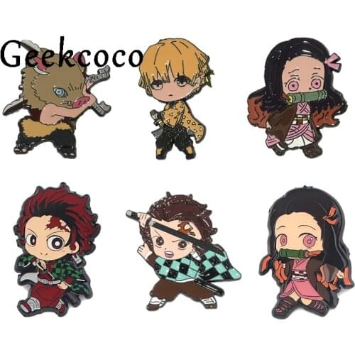 J1210 Geekcoco Anime Pin Brooches Girls Badges Lapel Pins Funny Jewelry Pins Collection