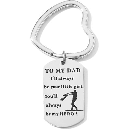 Hot-selling stainless steel Dabing brand keychain Dabing brand Taoxin keychain for fathers affection keychain