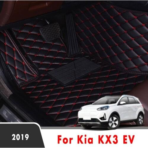 Carpets For Kia KX3 EV 2019 Leather Car Floor Mats Auto Styling Interiors Accessories Car Protect Custom Waterproof Decor Rugs