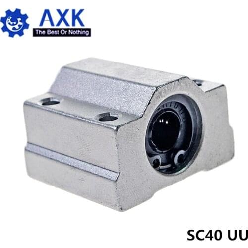 1pc SC40UU SCS40UU 40mm Linear Ball Bearing Block CNC Router with LM40UU Bush Pillow Block Linear Shaft for CNC 3D printer parts