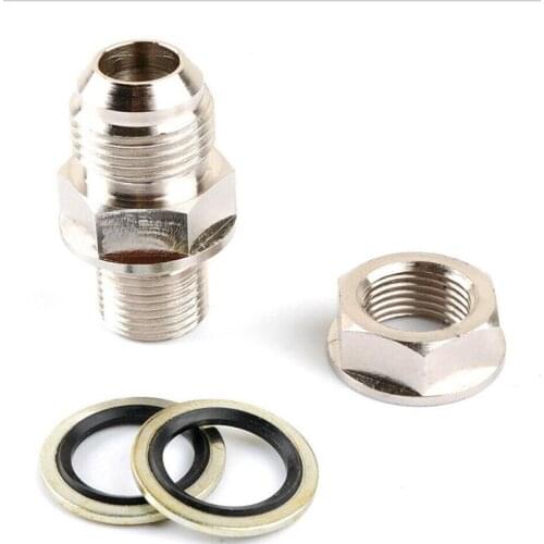 M18X1.5 Turbo Oil Pan / Oil Return Drain Plug Adapter Bung Fitting 10AN no Weld
