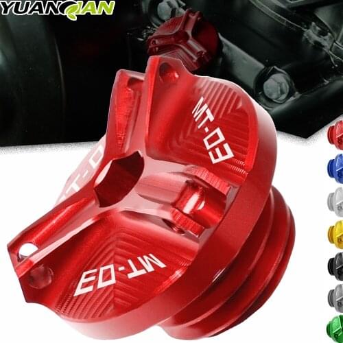 Motorcycle Accessories CNC Aluminum Oil Filler Cover Engine Plug Screw Cap For YAMAHA MT03 MT-03 mt 03 2016 2017 2018 2019 2020