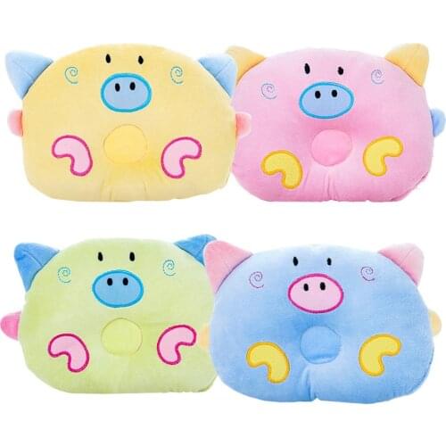 Cute Pig Baby Pillow Infant Shape Toddler Sleep Positioner Anti Roll Cushion Flat Head Pillow Protection Of Newborn