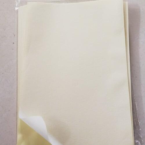 Free shipping adhesive MILK WHITE label paper A4 blank luxury OFF WHITE masking textured sticker for laser printer
