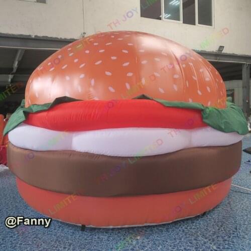 Inflatable food model,giant inflatable hamburger replica for advertising hamburger balloons model big inflatable food model