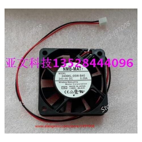 NMB-MAT 2406KL-05W-B40 TBC DC 24V 0.09A 60x60x15mm Server Cooling Fan