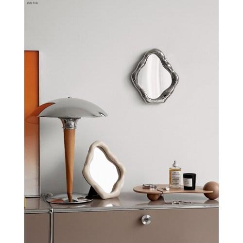 Nordic Minimalist Art Mirror Multifunctional Decorative Storage Tray Makeup Mirror Desktop Wall-mounted Mirror Home Decoration