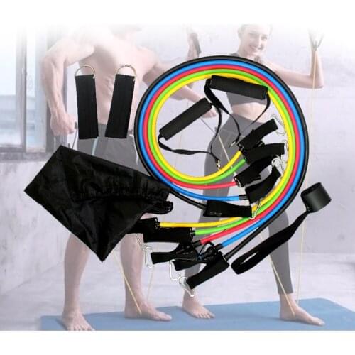 New Latex Resistance Bands Door Anchor Ankle Straps With Bag Kit Set Yoga Exercise Fitness Sport Equipment Rubber Loop Tube Band