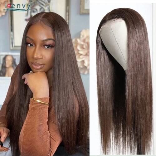 Colored Lace Front Wigs Human Hair Straight Peruvian Dark Brown Human Hair Wigs For Women Chocolate Brown Lace Front Wig Remy
