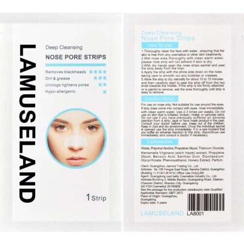 LAMUSELAND Nose Pore Deep Cleansing Blackhead Patch Acne Makeup Remover Mask Beautiful Dark Spot Patch #LA8001x5