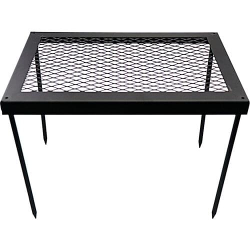 Portable Outdoor Iron Net Table Open Flame Cooking Grill Mat Reusable for Camping Beach BBQ Picnic Barbecue Rack Kitchen Tools