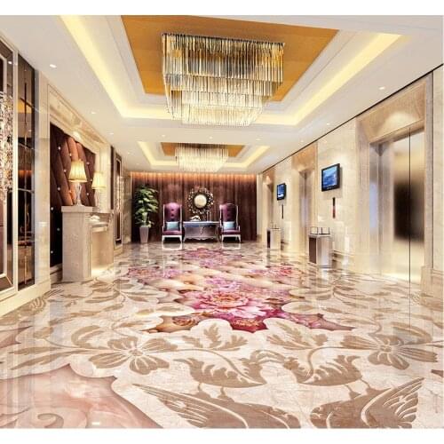 Custom Photo Floor 3D Wallpaper Modern Custom Photo self-adhesive 3D floor PVC waterproof floor 3D wall murals wallpaper floor