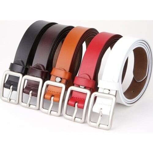 New Luxury Women Belt Genuine Leather Female Luxury Strap Square Pin Buckle Cowhide Belts for Women Dress Jeans Lady Waistband