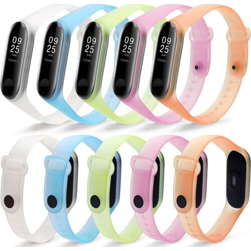 Transparent mi band 4 wrist strap for xiaomi mi4 smart bracelet pulseira for miband 4 strap replacement silicone accessories