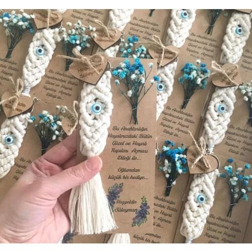 Handmade Evil Eye Beaded tassel keychains and note for women Boho key chain key ring macrame bag charm jewelry gift for friends