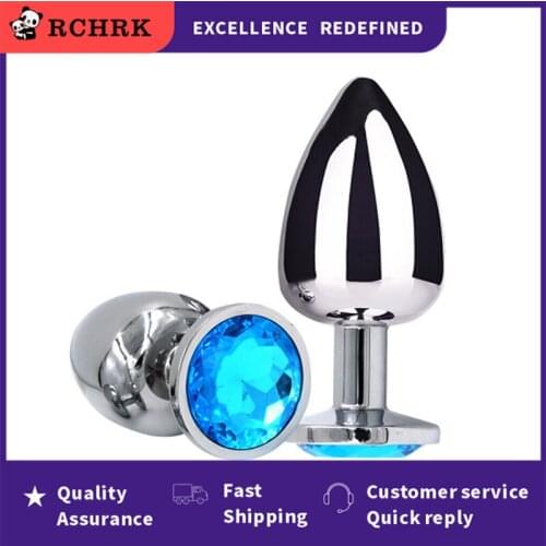 Sex Vibrator Metal Anal Toys For Women Adult Sex Products Men Butt Plug Stainles Steel Anal Plug Sex-toy Anal DildoToys 8 Color