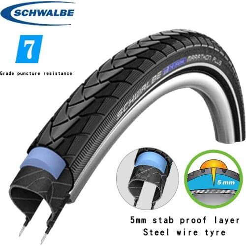 Schwalbe marathon plus 700C steel wire stab proof tires 700*25C 28C 32C 35C 43C Mountain Travel tire