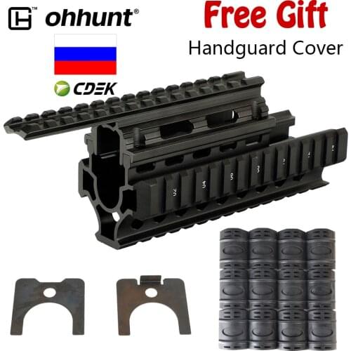 Ohhunt Tactical AK Handguard RIS Quad Rail System Standard Picatinny Weaver Rail Scope Mounts for AK47 74 AKs