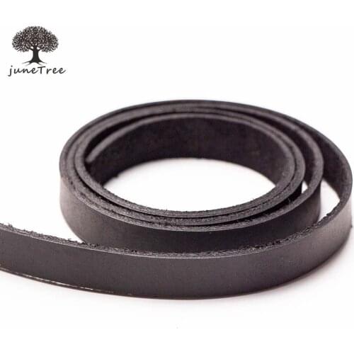 JuneTree Cowhide First Layer Leather hides cow skin thick black genuine leather Strip width 1/2/3/5cm