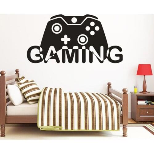 Gaming Room Wall Art Video Games Controller Vinyl Wall Sticker Gamer Controllers Wall Decal Boys Room Decoration AZ912