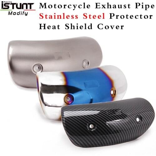 Motorcycle Exhaust pipe stainless steel Heat Shield cover Copy Protector For MT07 Z800 Z900 CB400 TMAX530 Exhaust Muffler Cover