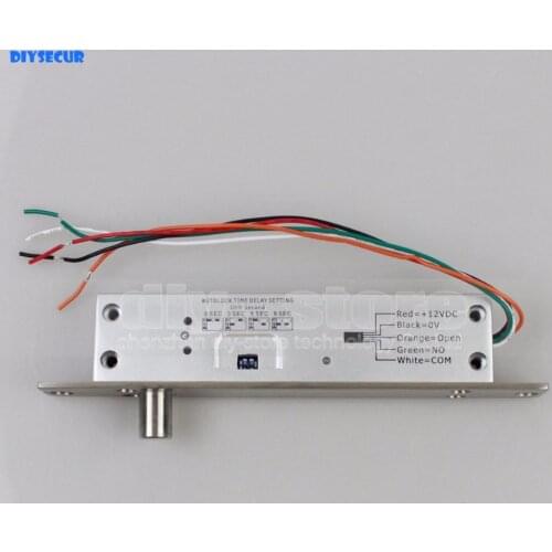 DIYSECUR Fail Secure Narrow Door Electric Bolt Lock W/singal Time&Open Wire NO Model for Access Control System
