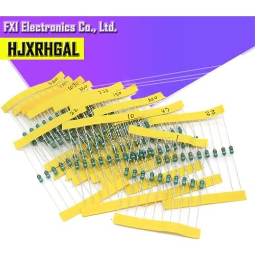 120pcs 0307 1/4W 0.25W inductor 1uH-1MH 12valuesX10pcs component sample Assorted kit new and