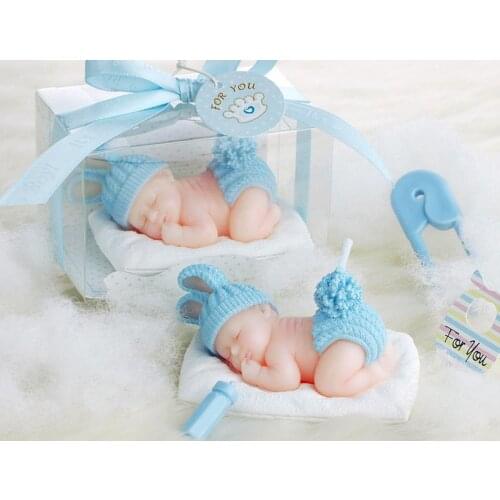 200PCS Baby shower favor candle--Childrens birthday party candles Sleep Baby Smokeless Candle gift wedding decoration