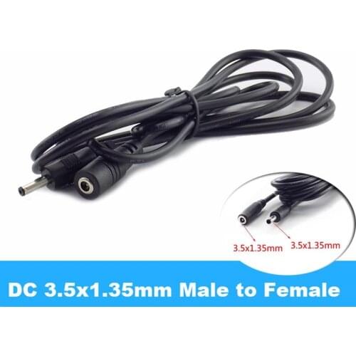 3.5mmx1.35mm Male to Female 5V 2A DC Power Supply Cable Extension Cord Adapter Connector for CCTV Security Camera