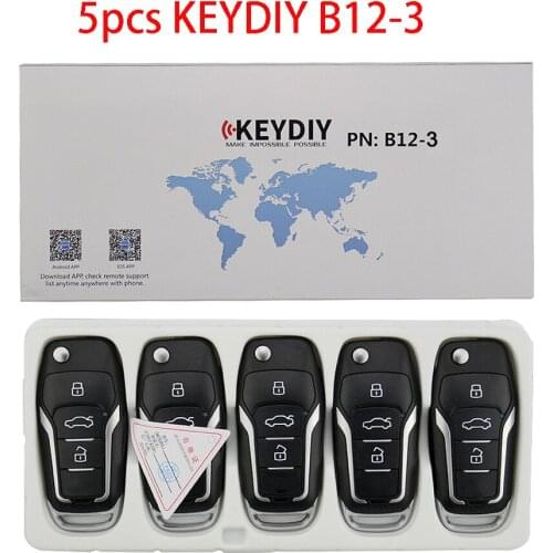 5pcs/lot KEYDIY B series B12-3 3 button for Ford style universal KD remote control for KD200 KD900 KD900+ URG200 KD-X2 mini KD