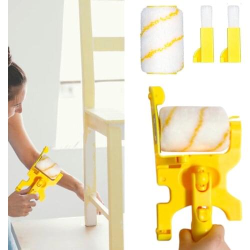 Paint Roller Brush Multiuse For Home Wall Ceilings DIY Clean-Cut Paint Edger Roller Paint Brush Wall Decorative Handle Tools