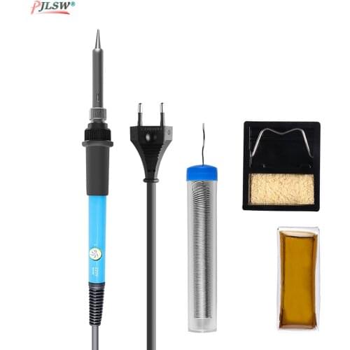 220V 110V EU US Plug 60W 80W Adjustable Temperature Electric Soldering Iron Pen Handle Solder Station Tool Welding Repair Rework