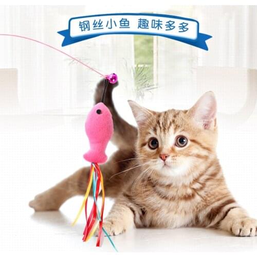 Cat Toys Cute Funny Rod Teaser Wand Plastic Pet Toys for Cats Kitten Interactive Stick Cat Supplies