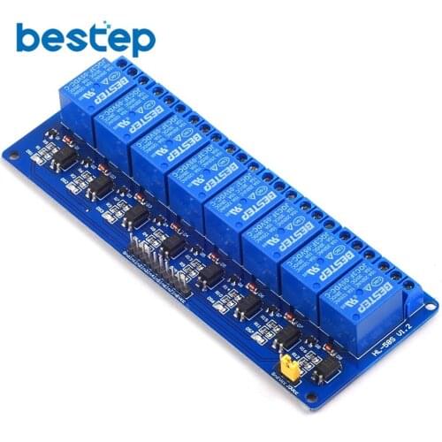 2PCS 5V 8 Channel Relay Module Low Level Trigger with Optocoupler Relay Output 8 way Relay Module for Arduino