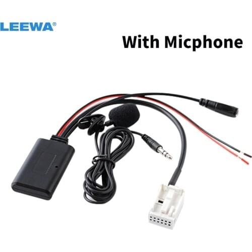 LEEWA Car Wireless Bluetooth Module Aux Audio Cable Music Adapter With Micphone For Audi A2 A3 A4 TT AUX Cable #CA3340