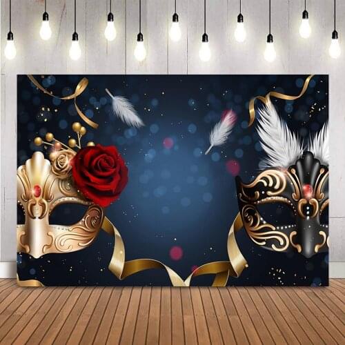 Masquerade Background Dress Up Party Backdrop Mask Party Decoration Photo Booth Adult Theme Birthday Photo Background Studio