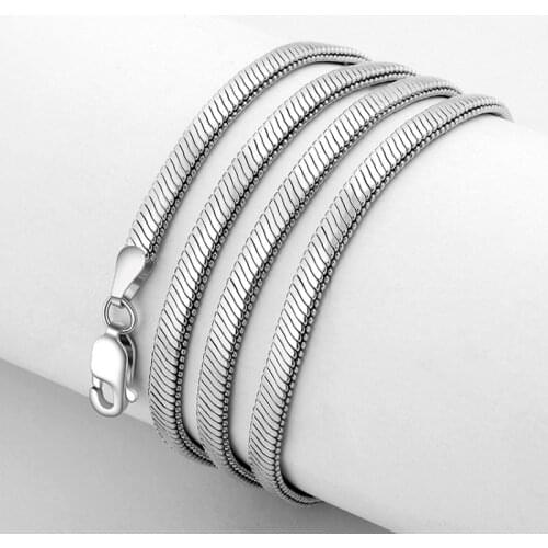 Mens 925 Sterling Silver Double Snake Bone Necklace Personalized Luxury Hip Hop Chain Street Dance Chain Material 100% Genuine